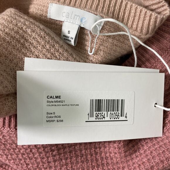 Johnny Was Calme Sweater Womens Small Cashmere Waffle Whip Stitch Knit Cozy NEW - Picture 3 of 10